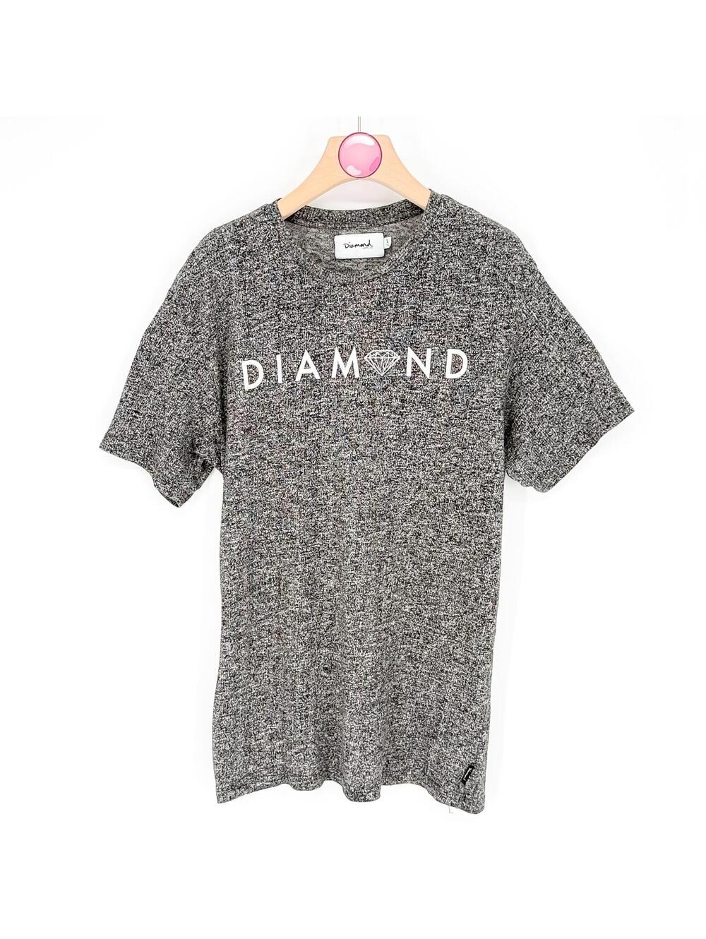 Diamond Supply Co Logo T-Shirt Heather Gray Streetwear Skate Womens Size Large